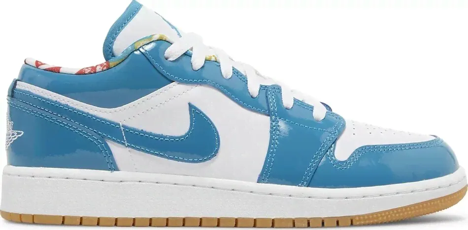 Кроссовки Nike Air Jordan 1 Low SE Barcelona Cyber Teal GS