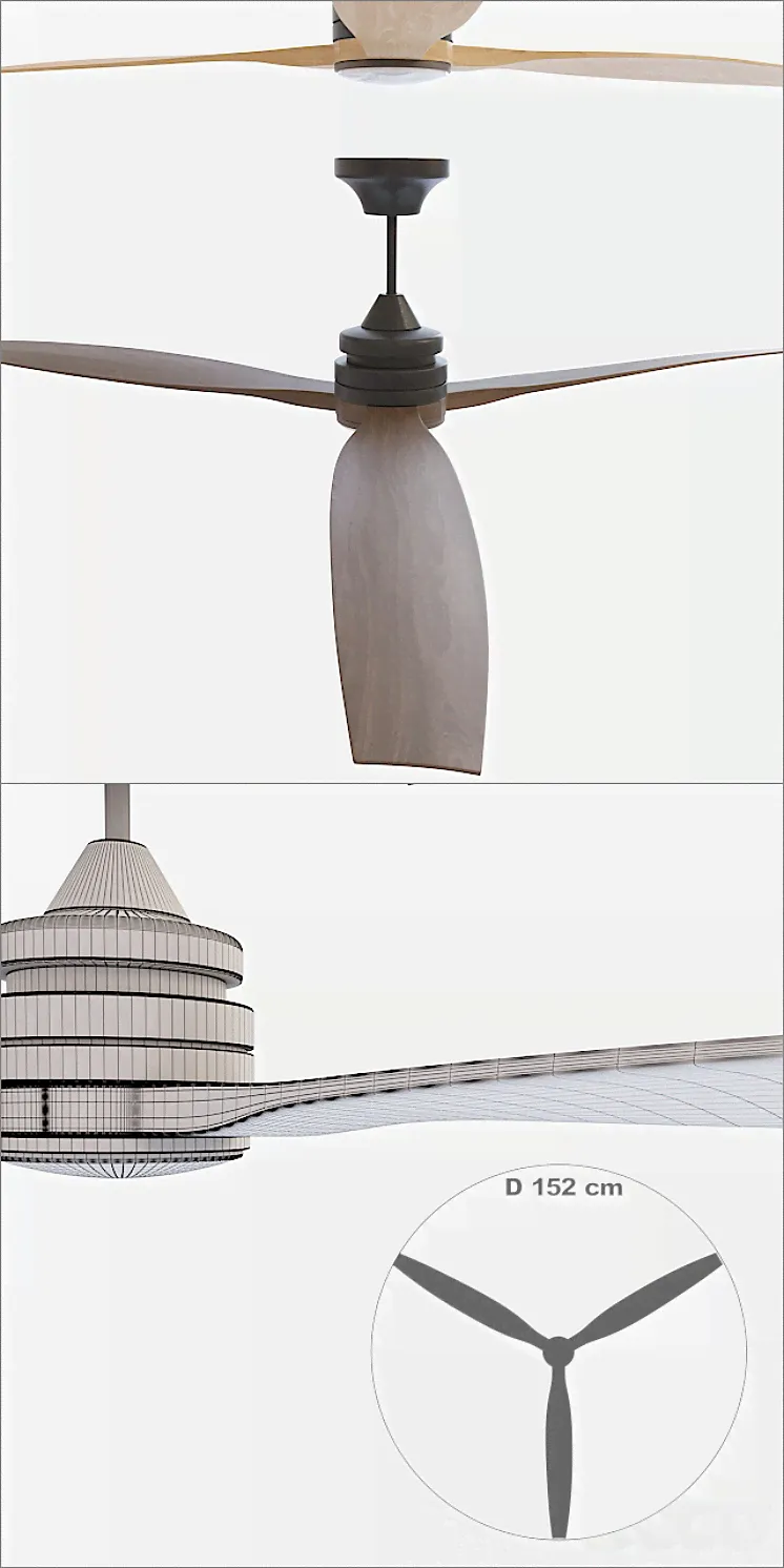 Faro Barcelona - ceiling fan ALO 152CM - Бытовая техника - 3D модель