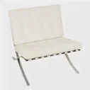 Эргономичное кресло Barcelona Chair, белое