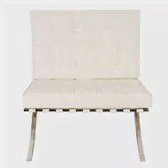 Эргономичное кресло Barcelona Chair, белое