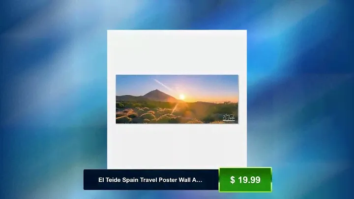 El Teide Spain Travel Poster Wall Art | El Teide National Park Home Decor | El Teide Digital Prin...