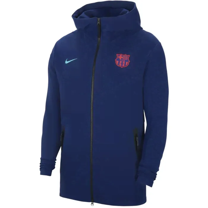 Толстовка мужская Nike Fc Barcelona Tech Fleece Pack Hoodie Full Zip, размер 50-52 RUS-0