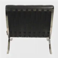 Эргономичное кресло Barcelona Chair, черное-0