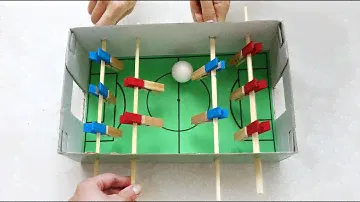 How to Make Football Table Game for 2 Players from Shoe Box and Clothespins | Maison Zizou