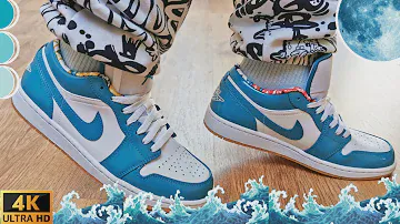 Jordan 1 Low SE Barcelona Cyber Teal / DETAIL​ &​ ON​ FEET​