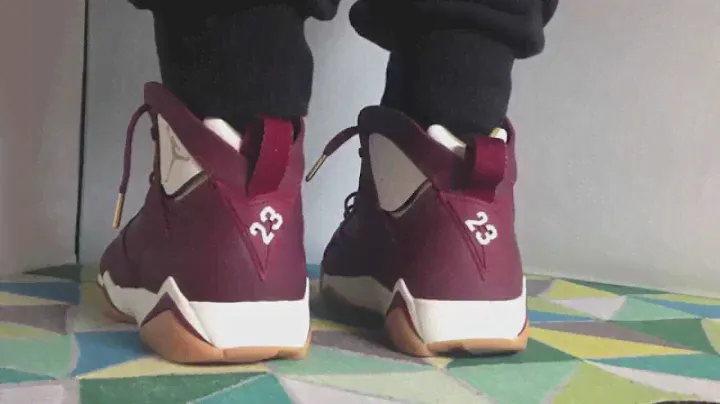 Nike Air Jordan 7 Retro "Cigar" on Feet Video Detailed Close-Up View