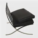 Эргономичное кресло Barcelona Chair, черное